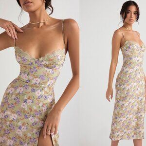 House of CB  - Charlotte Peony Print Midi Sundress Size: L